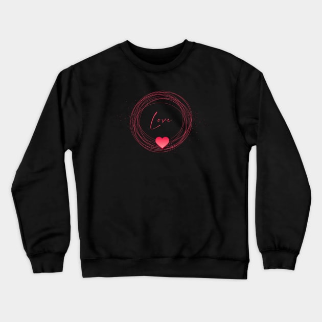 Love Crewneck Sweatshirt by CatCoconut-Art